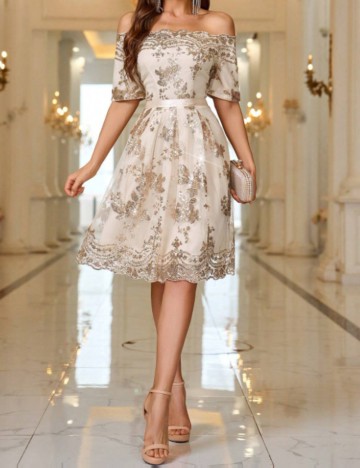 Rochie mini Shein, crem