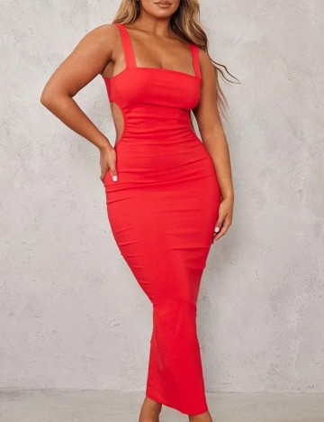 Rochie maxi PRETTYLITTLETHING, roșu