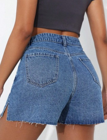Pantaloni scurți de blugi Shein, albastru