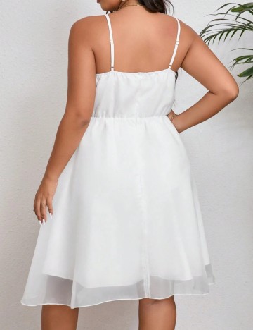 Rochie midi Shein Curve+, alb