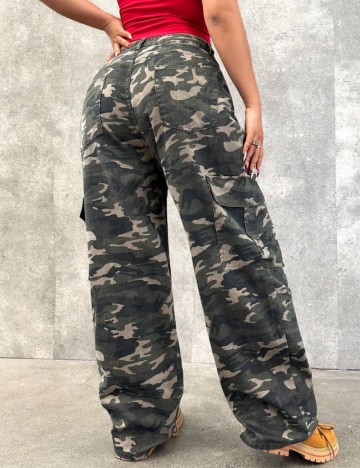 Pantaloni cargo Shein Curve+, mix culori
