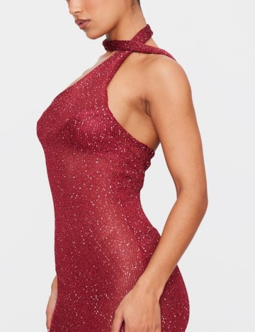 Rochie maxi PRETTYLITTLETHING, vișiniu