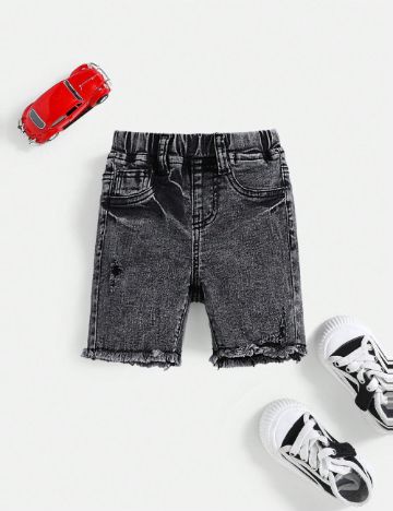 Pantaloni scurți de blugi Shein, gri