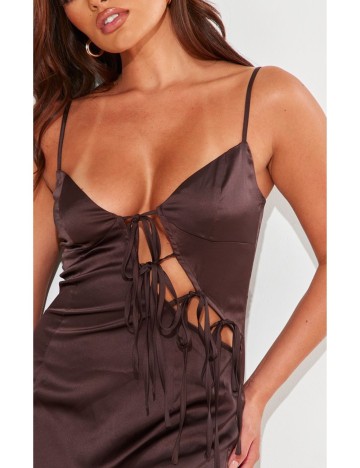 Rochie maxi PRETTYLITTLETHING, maro