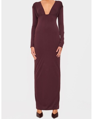 Rochie maxi PRETTYLITTLETHING, maro