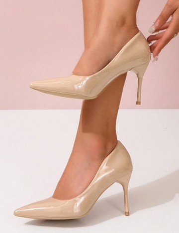 Pantofi cu toc Shein, bej