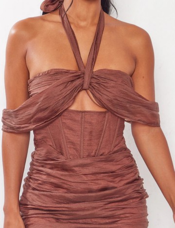 Rochie mini PRETTYLITTLETHING, maro