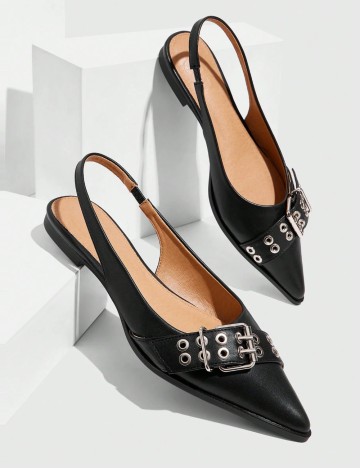 Pantofi CUCCOO by SHEIN, negru