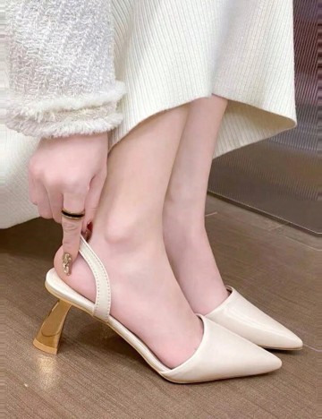 Pantofi cu toc Shein, bej