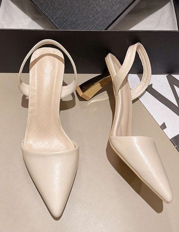 Pantofi cu toc Shein, bej