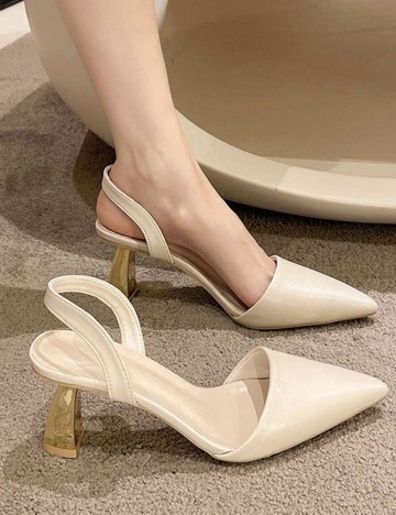 Pantofi cu toc Shein, bej