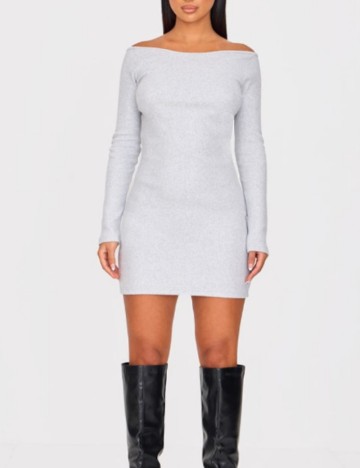 Rochie mini PRETTYLITTLETHING, gri