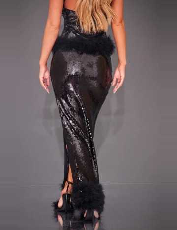 Fustă maxi PRETTYLITTLETHING, negru