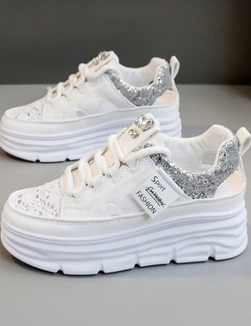 Pantofi Sport Shein, alb