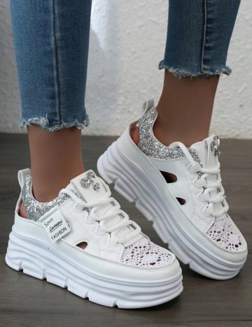 Pantofi Sport Shein, alb