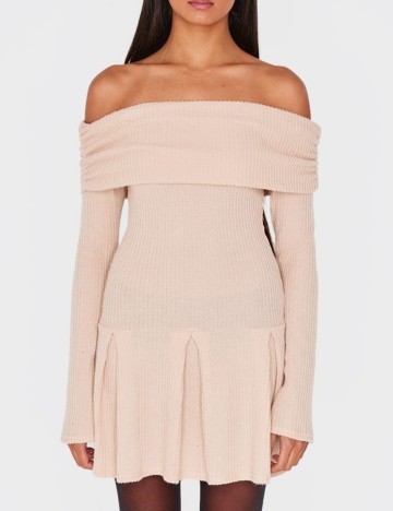 Rochie mini PRETTYLITTLETHING, crem