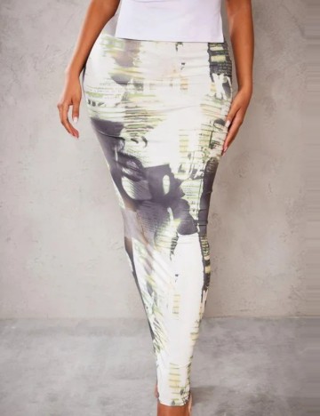 Fustă maxi PRETTYLITTLETHING, mix culori