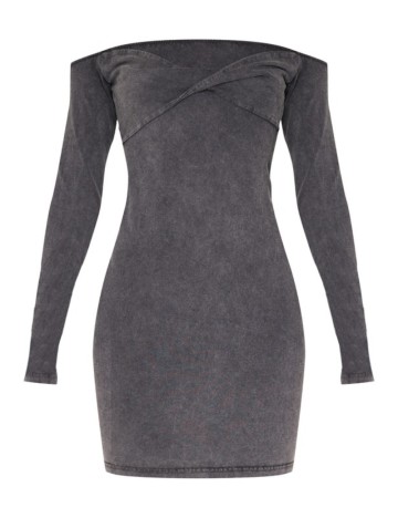Rochie mini PRETTYLITTLETHING, gri