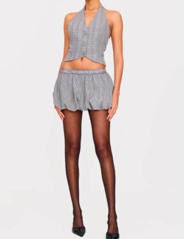 Fustă mini PRETTYLITTLETHING, gri