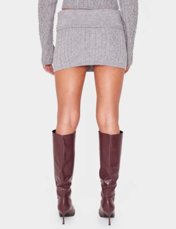 Fustă mini PRETTYLITTLETHING, gri