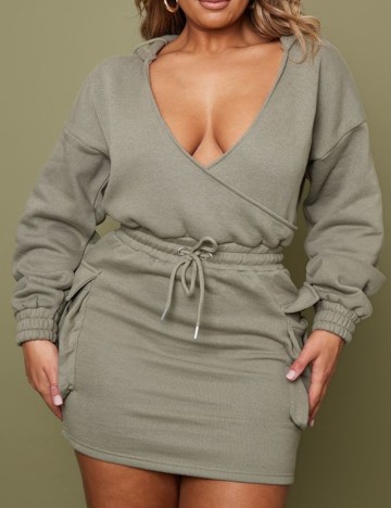 Rochie mini PRETTYLITTLETHING, kaki