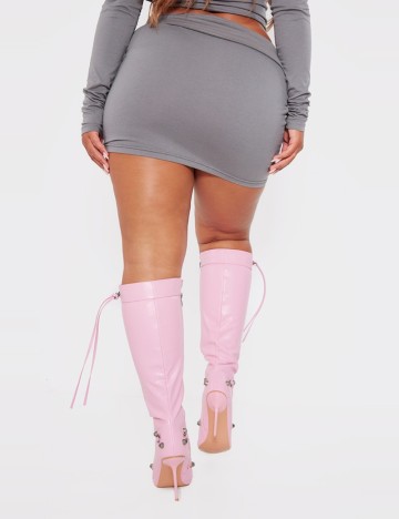 Fustă mini PRETTYLITTLETHING, gri