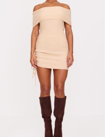 Rochie mini PRETTYLITTLETHING, bej