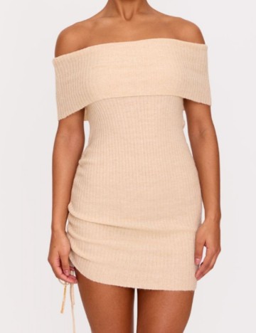 Rochie mini PRETTYLITTLETHING, bej