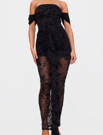 Rochie maxi PRETTYLITTLETHING, negru