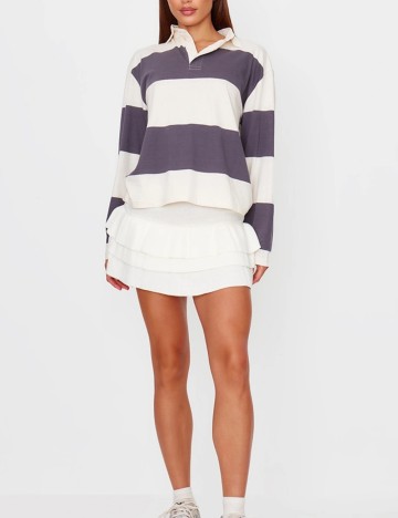 Fustă mini PRETTYLITTLETHING, crem