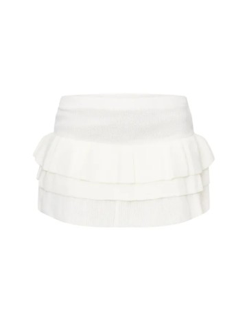 Fustă mini PRETTYLITTLETHING, crem