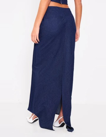 Fustă maxi PRETTYLITTLETHING, albastru