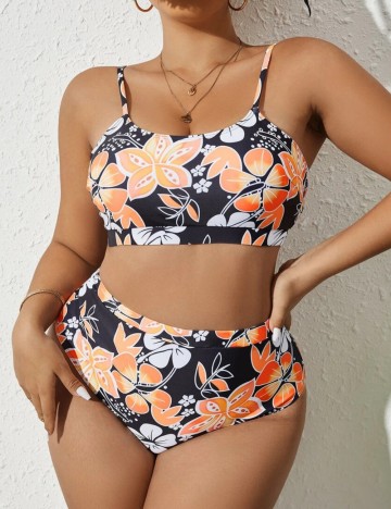 Costum de baie Shein Curve+, mix culori