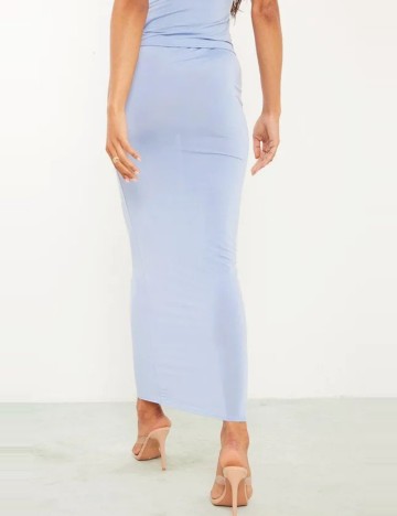 Fustă maxi PRETTYLITTLETHING, albastru