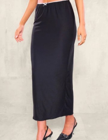 Fustă maxi PRETTYLITTLETHING, negru