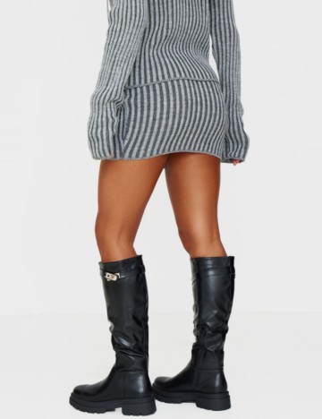 Fustă mini PRETTYLITTLETHING, gri
