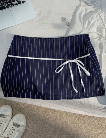 Fustă mini Shein Curve+, bleumarin