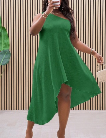 Rochie midi Shein Curve+, verde