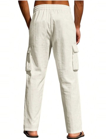 Pantaloni cargo MANFINITY by Shein, crem