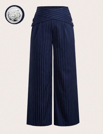 Pantaloni Shein Curve+, albastru