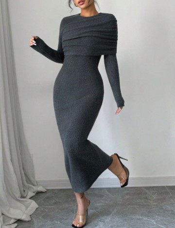 Rochie maxi Shein, gri