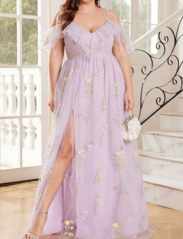 Rochie de ocazie Shein Curve+, mov