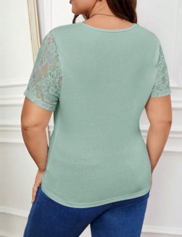 Tricou Shein Curve+, verde