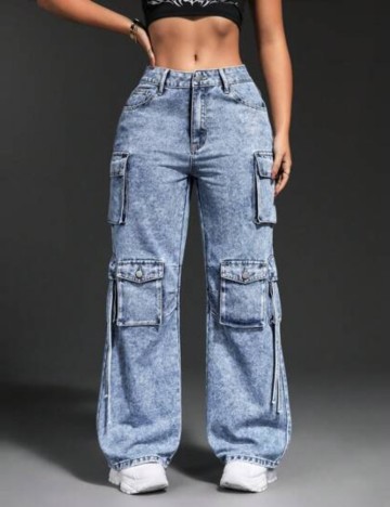 Jeans Shein, albastru