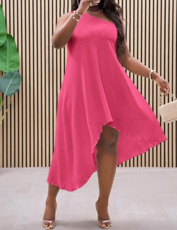 Rochie midi Shein Curve+, roz