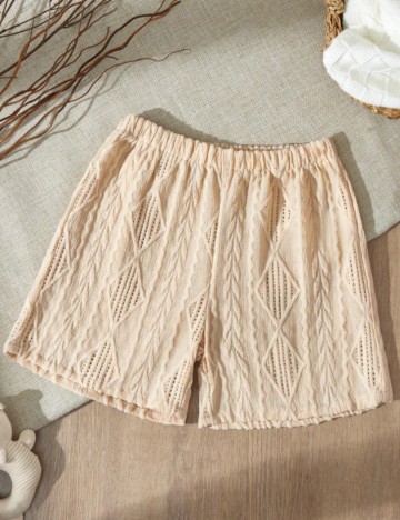 Pantaloni scurți Shein, crem