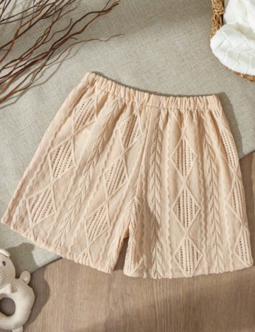 Pantaloni scurți Shein, crem