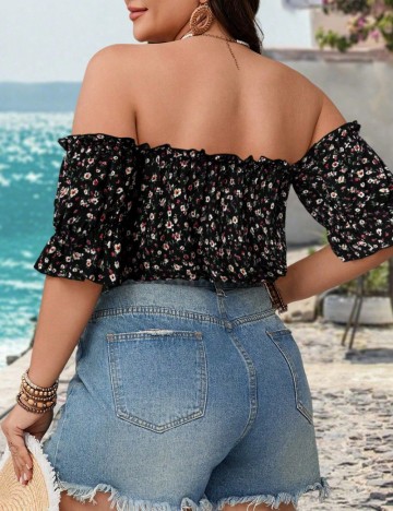 Top Shein Curve+, mix culori
