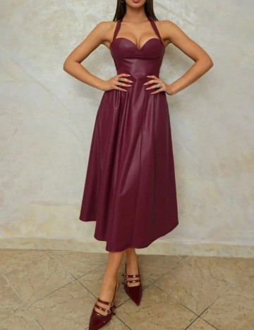 Rochie midi Shein, vișiniu