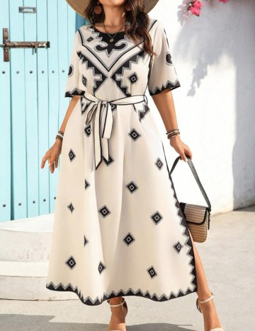 Rochie maxi Shein Curve+, mix culori